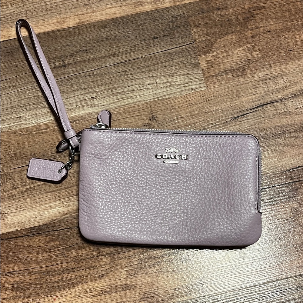 Coach Lavender Leather Wristlet